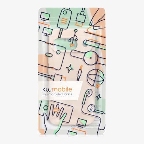 kwmobile Case Compatible with Google Pixel 9 Case - Protective Slim TPU Phone Cover - Soft Matte Finish - Coconut Swirl - color: Coconut Swirl, size: Pixel 9