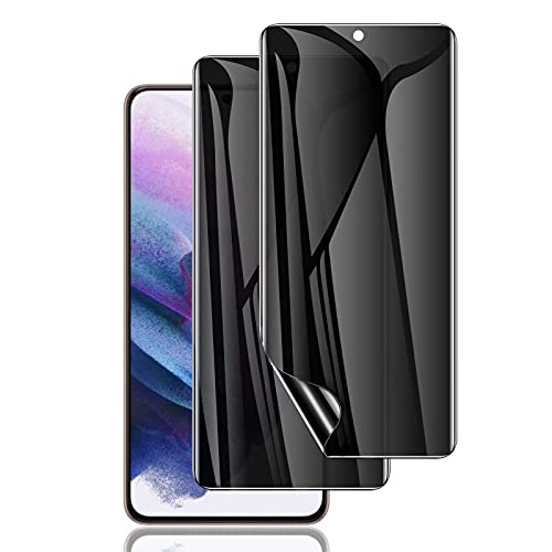 LYWHL [2 Pack for Samsung Galaxy S21 Plus Privacy Screen Protector, Anti-Spy Full Adhesive Flexible Film for Galaxy S21 Plus, [Compatible Fingerprint] Easy Installation Frame - size: Samsung Galaxy S21 Plus
