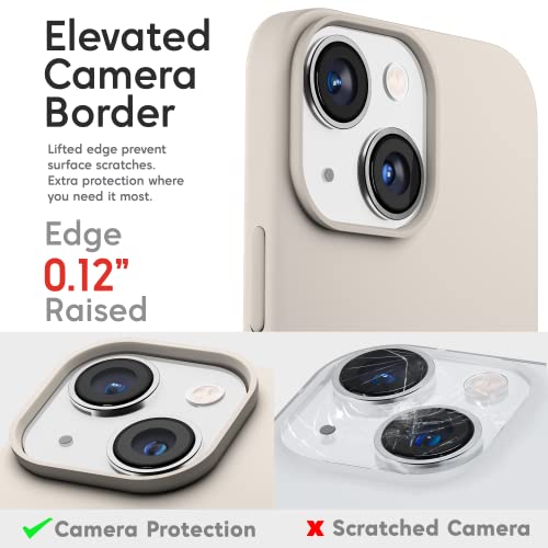 IceSword Compatible with iPhone 16 Plus Case Stone Beige Tan Taupe, Silicone Phone Case Cover Slim Protective Thin, Soft Neutral Premium Gel Anti Scratch Cream [Shockproof] 6.7 inch 16Plus - Stone - color: Stone, size: iPhone 16 Plus (6.7 inch)