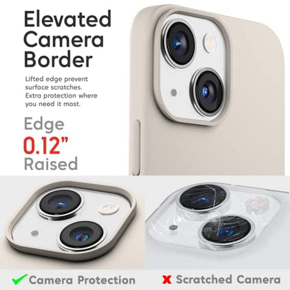 IceSword Compatible with iPhone 16 Plus Case Stone Beige Tan Taupe, Silicone Phone Case Cover Slim Protective Thin, Soft Neutral Premium Gel Anti Scratch Cream [Shockproof] 6.7 inch 16Plus - Stone - color: Stone, size: iPhone 16 Plus (6.7 inch)
