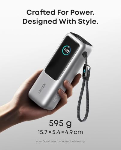 Anker Laptop Power Bank, 25,000mAh Travel Essential with 165W Total Output - color: Silver