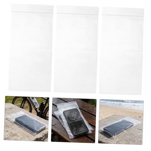Mobestech 50pcs Waterproof Sealed Phone Case with Touchscreen, Thickened Mobile Phone Pouch 10x20cm, Dustproof Protective Bag for Hiking Camping Travel Transparent