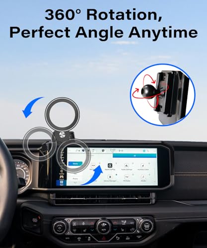 Car Phone Holder for Jeep Wrangler/4xe/Gladiator 2024 2025 2026 Accessories - size: for Wrangler/4xe/Gladiator 2024-2026(12.3" screen)