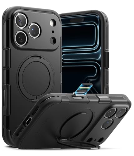 Ringke for iPhone 17 Pro Max Case [Alles Pro Black] | Compatible with MagSafe, 360° Rotating Kickstand, Camera Control Capture Button Protection, Powerful Magnet - color: Black, size: iPhone 17 Pro Max