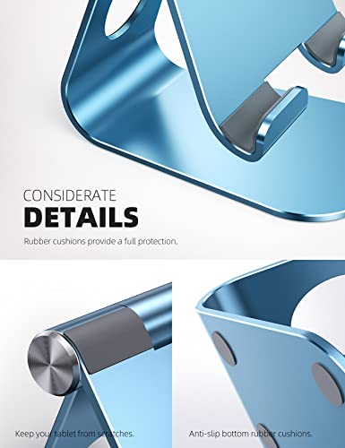 Lamicall iPad Stand Adjustable Tablet Holder, Sturdy Aluminum, Multi-Angle - color: Blue