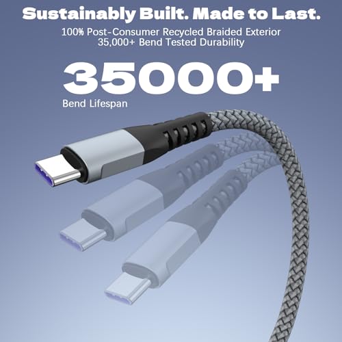 USB A to USB C Cable 60W Fast Charging [2 Pack 6FT],USB to USB C Cable