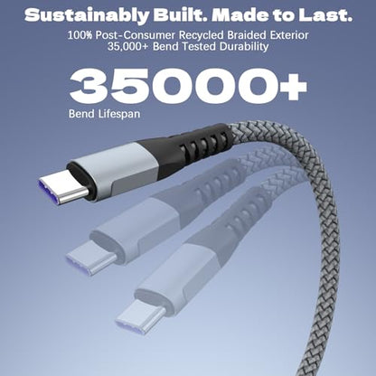 USB A to USB C Cable 60W Fast Charging [2 Pack 6FT],USB to USB C Cable