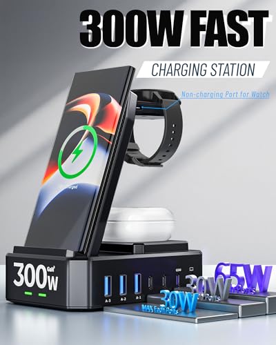 Wireless Charger for Samsung,zutspzss 300W Wireless Charging Station - color: black