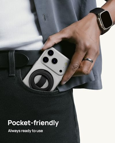 SODI Magnetic Phone Ring Holder Grip with N54 Strong Magnet, 3 Detachable Finger Straps, Phone Holder for Hand, Cell Phone Grips for Back of Phone & Kickstand Compatible with iPhone 17 16 15 14 13 12