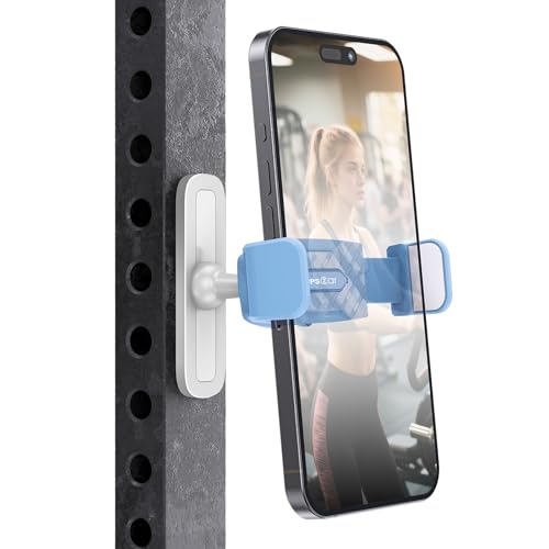 APPS2Car Gym Magnetic Phone Holder, 360 Adjustable, Compatible with 4.7-6.5" Smartphones, Alloy Base and Joint, Gym Accessories for Women, Blue - size: Blue - 1 Pack