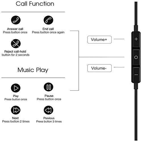 GEEKRIA 3.5mm Gaming Earbuds with Mic & Volume Control for PS5 Xbox PC - color: Black