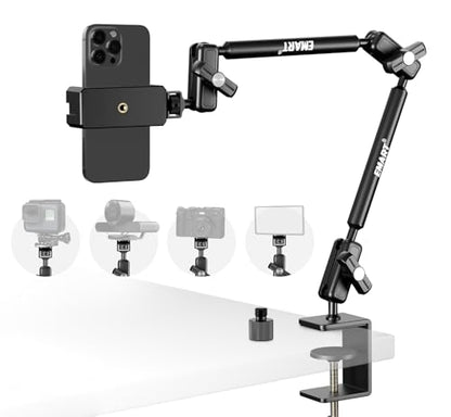 EMART 22" Magic Arm Clamp Kit,Overhead Camera Mount with C Clamp 1/4" Screw - color: C-Clamp