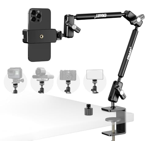 EMART 22" Magic Arm Clamp Kit,Overhead Camera Mount with C Clamp 1/4" Screw - color: C-Clamp