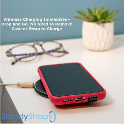 Full-Hand Elastic Phone Strap/Grip, for Comfort & Convenience, Multi-Position Adjustable with Easy On/Off Secure Authentic Hook & Loop Closures, Flexible, No Adhesives, (Tie Dye)