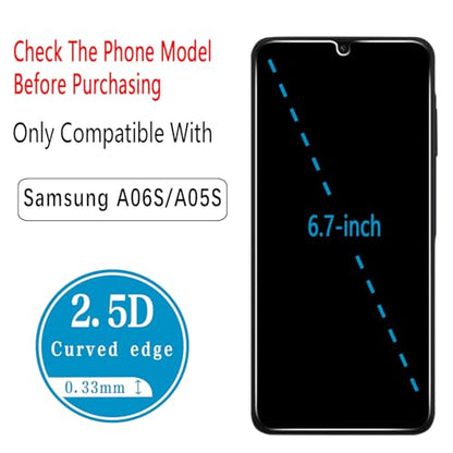 2 Pack Privacy Screen Protector for Samsung Galaxy A06/Galaxy A05s - color: Black-Galaxy A06