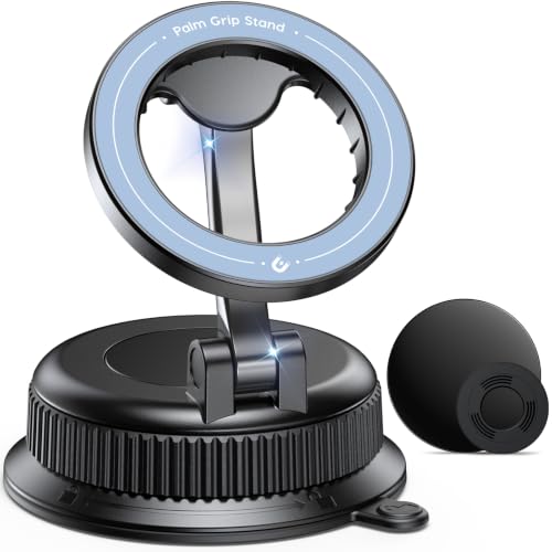 Magnetic Car Phone Holder, for MagSafe Car Mount Nano Gel Suction - color: Blue