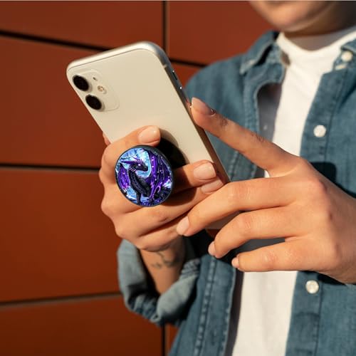 [2 Pack] Cell Phone Grip with Expanding Kickstand, Snow Dragon - color: Snow Dragon