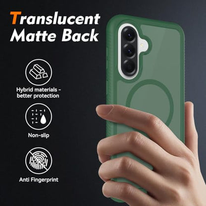 Magnetic Phone Case for Samsung Galaxy A57 5G, Army Green - color: Army Green
