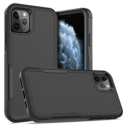 Heavy‑Duty Rugged Anti‑Drop Shockproof Protective Phone Case for iPhone 11 Pro Max, Durable Protective Shell, Black - color: Black, size: iPhone 11 Pro Max