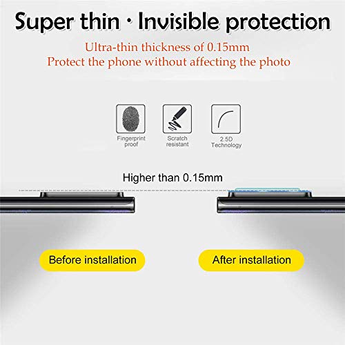 Suoman 3-Pack for Samsung Note 20 Ultra Camera Lens Protector - [Aluminum alloy] [Does not Affect Night Shots] 9H Hardness Tempered Glass Film - Silver - color: Silver