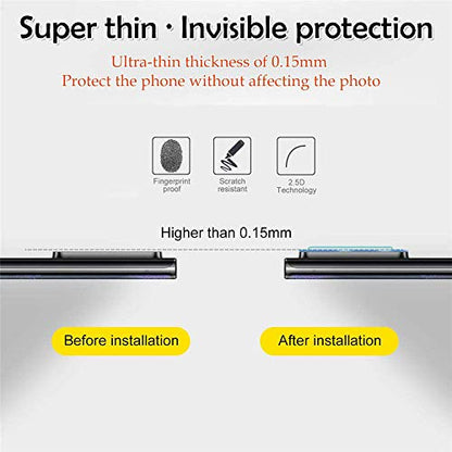 Suoman 3-Pack for Samsung Note 20 Ultra Camera Lens Protector - [Aluminum alloy] [Does not Affect Night Shots] 9H Hardness Tempered Glass Film - Black - color: Black