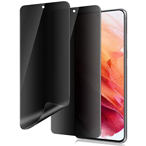 Galaxy S21 Ultra 5G Privacy Screen Protector, Case Friendly, Support in-Screen Unlock, Full Adhesive Soft Film [2 Pack], 2 Way Anti-Spy Flexible Privacy TPU Film for Samsung Galaxy S21 Ultra (6.8”) - size: 6.8 Inches Samsung Galaxy S21 Ultra
