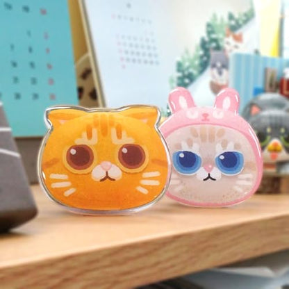 GRIPTOK Cute 2D Bunny Expandable Collapsible Mobile Phone Grip Stand Holder for Smartphone, Tablet, Cell Phone Accessory