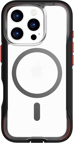 Tech21 EvoPro for iPhone 16 Pro Compatible with MagSafe - Impact Protection Case 21x Military Standard Tested - in Clear/Black - color: Clear/Black, size: iPhone 16 Pro