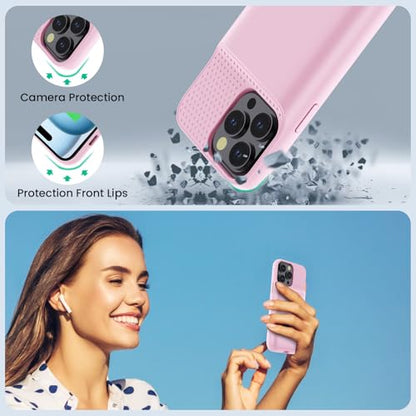 Battery Case for iPhone 15 Pro Max,Powerful 8600mah Ultra-Slim Protective Charging Case,15W Fast Charging Portable Rechargeable Expandable Battery Charger Cover for iPhone 15 Pro Max(6.7inch)-Pink - color: Pink