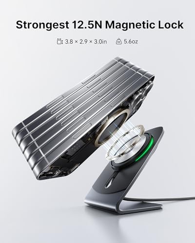 INIU 2-in-1 Detachable Wireless Charger Stand, QI2 15W Fast Charging Pad