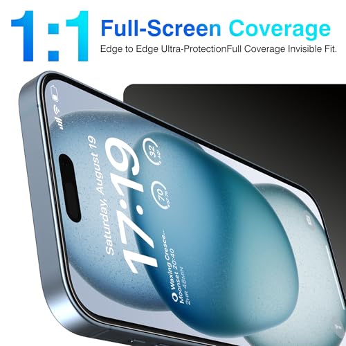 EZ-GLAZ-4+2 Pack for iPhone 15 Screen Protector (6.1") HD Clear - size: iPhone 15