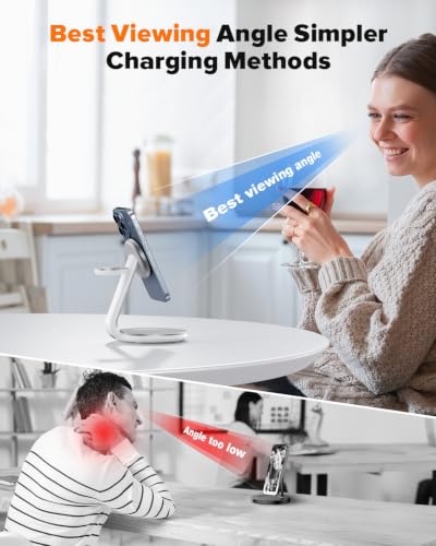 HERRBOLAI 3 in 1 Charging Station Compatible with Magsafe Charger - color: Silver