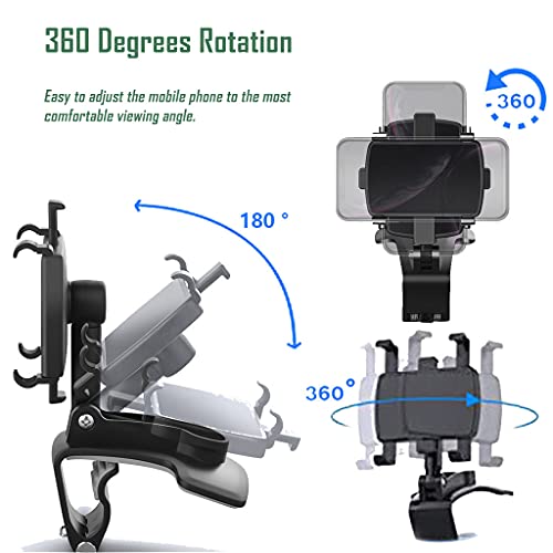 YAOKEEP Car Phone Holder Mount, 360 Degree Rotation Dashboard Phone Holder