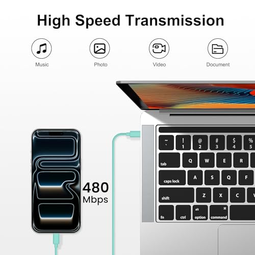 iPhone 18 17 16 15 Charger Fast Charging, 20W Dual Port USB C Charger Block - color: Green