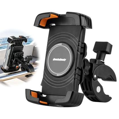 QualyQualy Boat Rail Phone Holder Marine Clamp-On with Sunshade - color: Crab Clamp