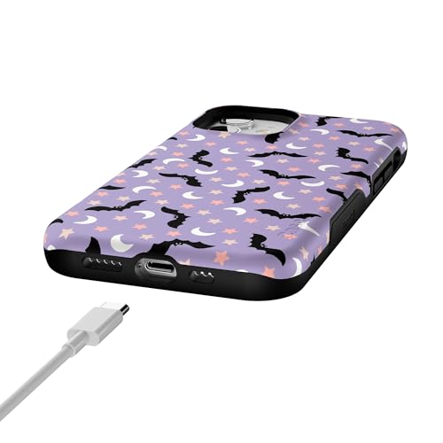 Casely iPhone 12 Mini Case | Midnight Flight | Celestial Bats | Bold Protective Design | MagSafe Compatible Design - color: Midnight Flight | Celestial Bats, size: Iphone 12 Mini