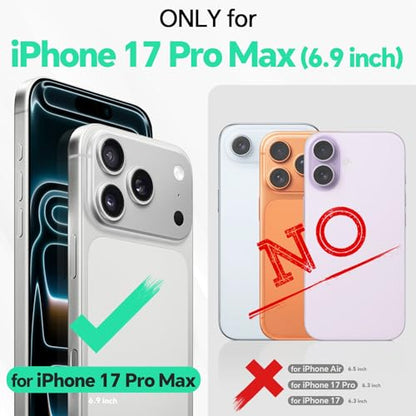 TUCCH Case Wallet for iPhone 17 Pro Max, RFID Blocking Folio, Dark Blue | 4 Card Holders, Kickstand, PU Leather, Magnetic Closure, Shockproof TPU Shell, Protective Flip Cover - color: Dark Blue