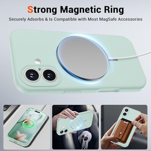 SUPFINE Silicone & Magnetic for iPhone 17 Case - color: Aquamarine, size: iPhone 17