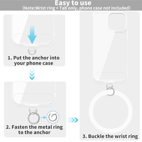 TACOMEGE Silicone Ring Phone Lanyard, Translucent - color: Translucent