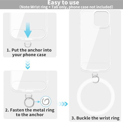 TACOMEGE Silicone Ring Phone Lanyard, Translucent - color: Translucent