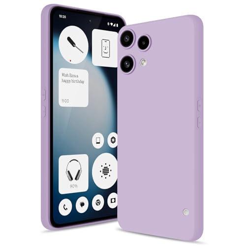 Silicone Case for Nothing Phone 3A Lite, Purple | Soft Silicone Silky Touch Easy Clean, Shockproof Slim Phone Cover, Upgraded Camera Protection, Anti-Scratch Microfiber Lining - color: Purple, size: Nothing Phone 3A Lite