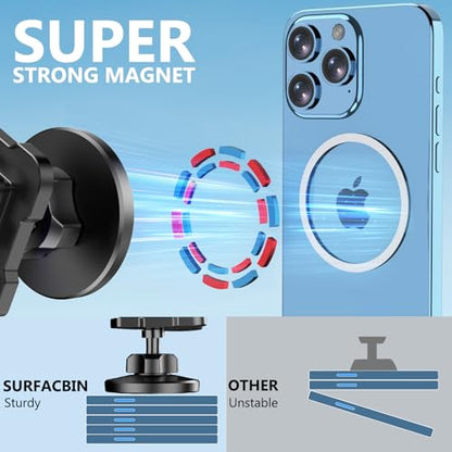 Surfcabin CNC Magnetic Car Vent Phone Mount for 2021-2026 Ford F150 - size: Fits F150 2021-2026 without Metal Arm
