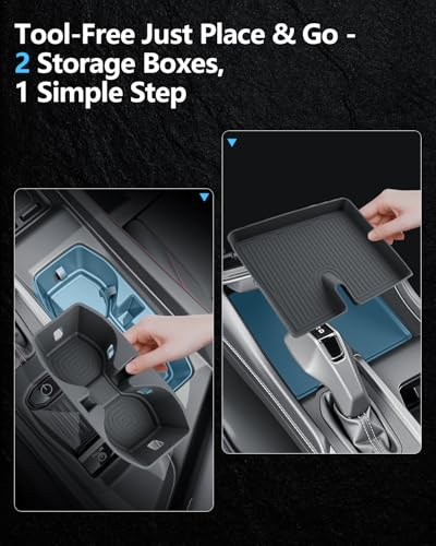 SKTU Upgrade 2Pack for 2024-2027 Dodge Charger Cup Holder Non-slip Mat - color: 2Pack for Charger Cup & Center