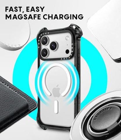 CASETiFY for iPhone 17 Pro Max Case - Bounce Compatible with MagSafe | Shockproof | 21.3 ft. 7X Military Grade Drop Protection | Matte Black - color: Matte Black, size: Iphone 17 Pro Max (6.9")