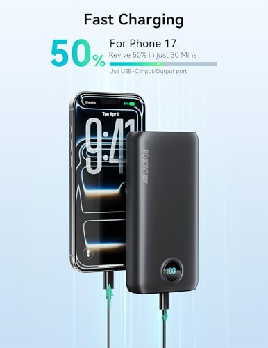 DIAMUAR Portable Charger 30000mAh, 30W USB C Fast Charging, 3W Flashlight