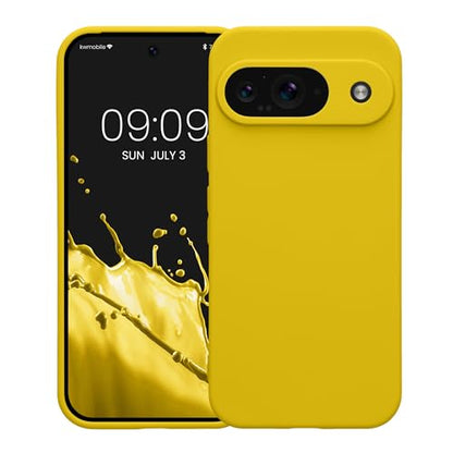 kwmobile Case Compatible with Google Pixel 9 Case - Protective Slim TPU Phone Cover - Soft Matte Finish - Radiant Yellow - color: Radiant Yellow, size: Pixel 9