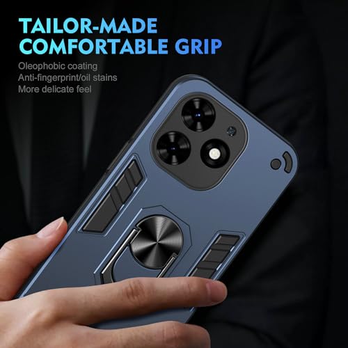 for Infinix Smart 8 X6525 Case,Compatible with Tecno Spark Go 2024 BG6 case Spark 20 KJ5/20C BG7 Case/Infinix Hot 40i X6528B Phone Case Cover Blue - color: HY-GZS-blue, size: Infinix Smart 8