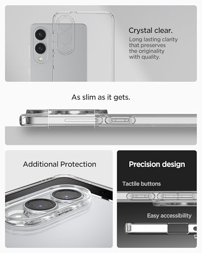 Spigen Liquid Crystal Designed for Galaxy S25 Edge Case (2025) [Anti-Yellowing], [Military-Grade Protection] - Crystal Clear - color: Crystal Clear, size: 6.6in (Galaxy S25 Edge)