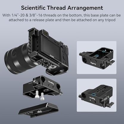 SMALLRIG Camera Baseplate with 15mm LWS Rod Rail Clamp - style: Base Plate