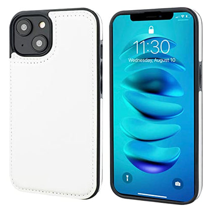 ONETOP for iPhone 14 Wallet Case with Credit Card Holder,White - color: White